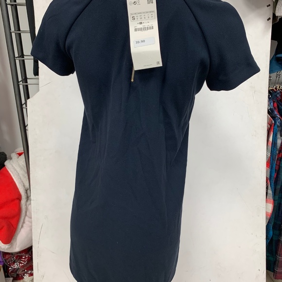 Zara Woven Ribbed Dress, 2 pockets, New - Picture 4 of 5